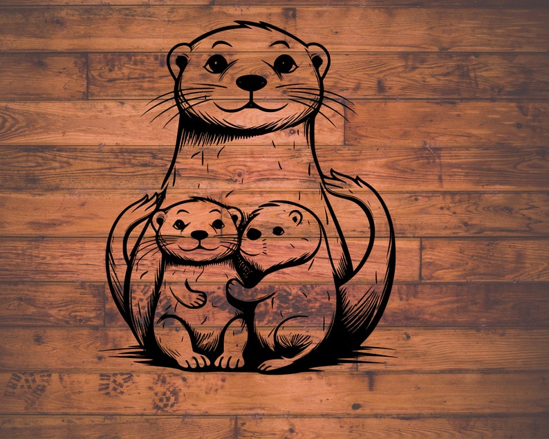 Otter Svg Otter Clipart Otter Png Otter Head Otter Cut Etsy