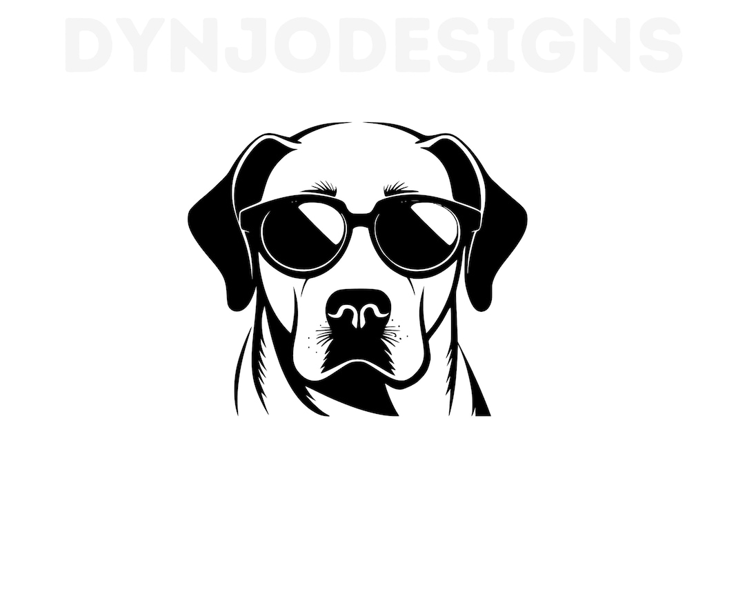 Dog With Sunglasses Dog Svg Labrador Svg Labrador Clipart Etsy