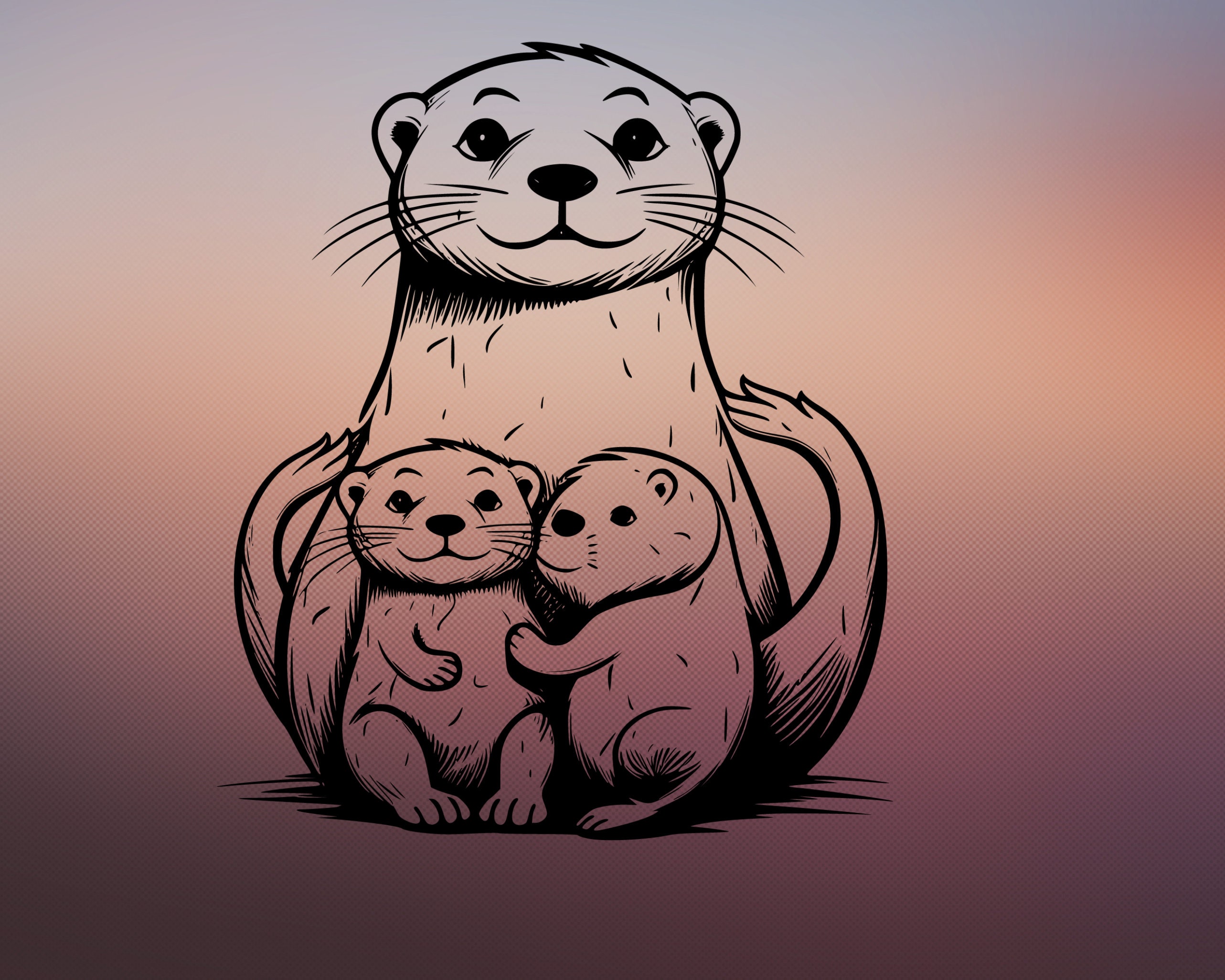 Otter Svg Otter Clipart Otter Png Otter Head Otter Cut Etsy