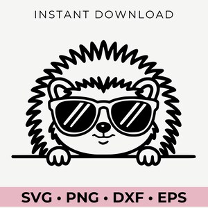 Ouriço Espiando Com Óculos De Sol, Ouriço Svg, Ouriço Clipart, Ouriço Png, Cabeça De Ouriço, Ouriço Espiando Svg, Animais Com Óculos De Sol