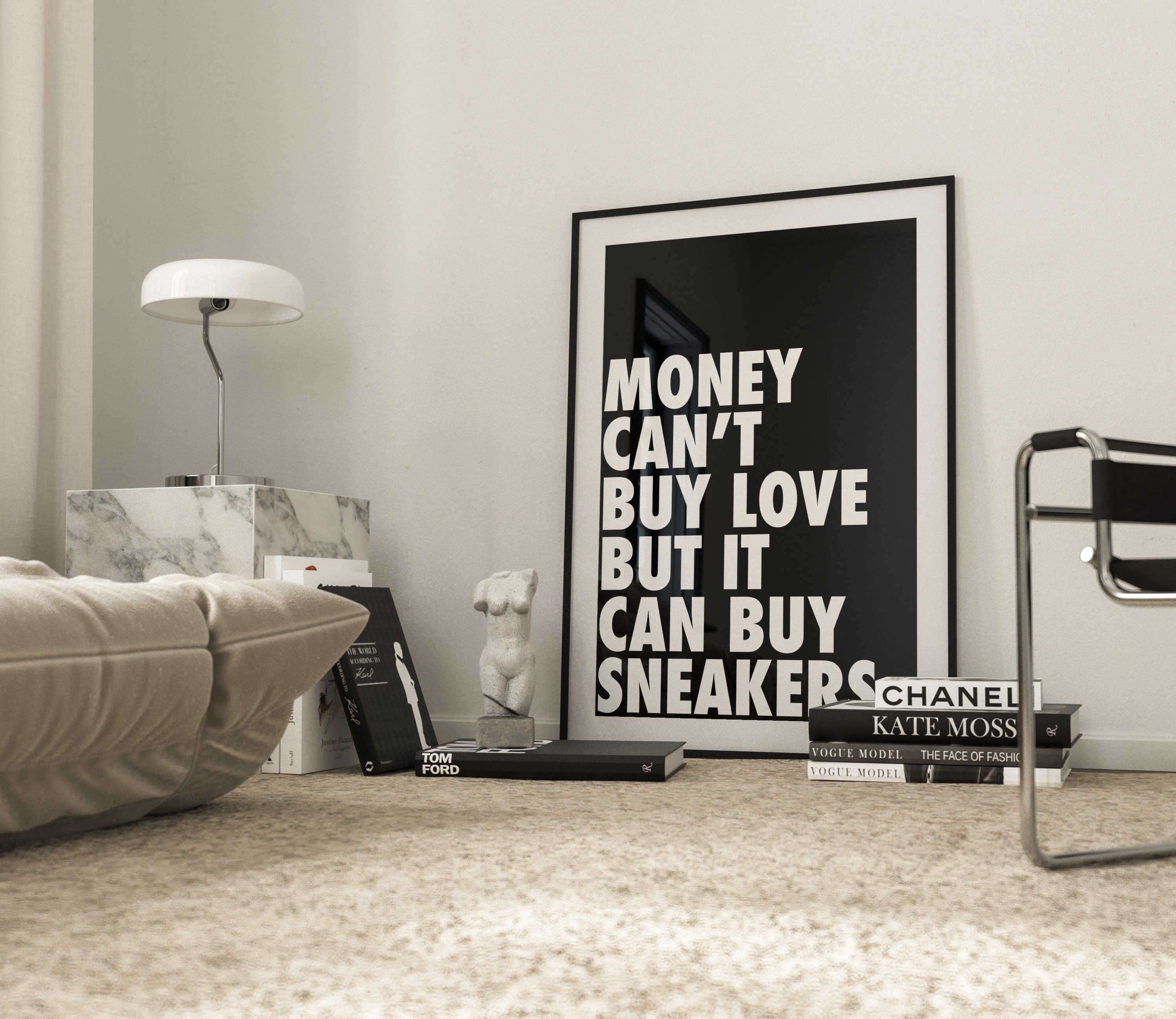 Money Can't Buy Love Sneaker Poster Sneaker Art 