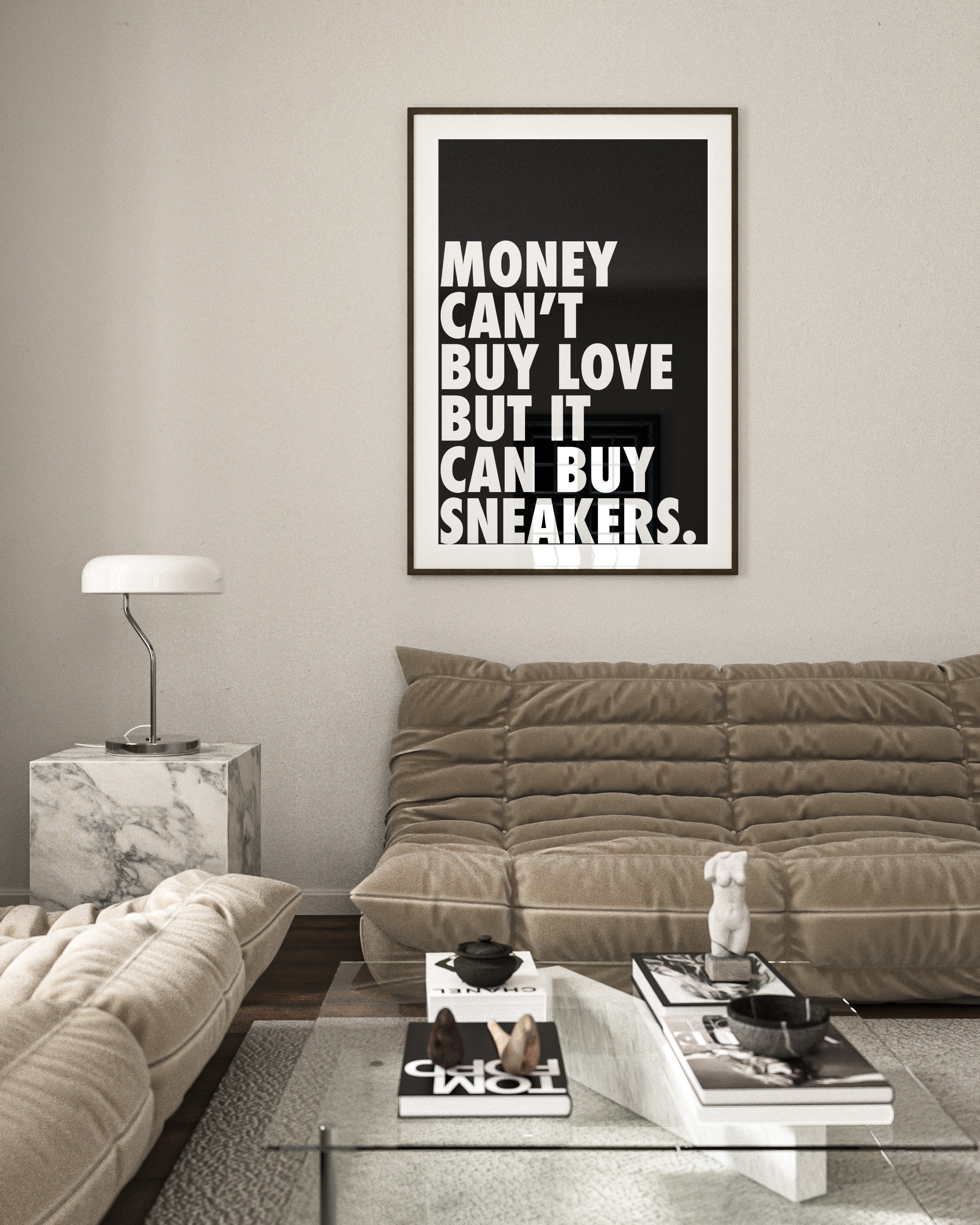 Money Can't Buy Love Sneaker Poster Sneaker Art 