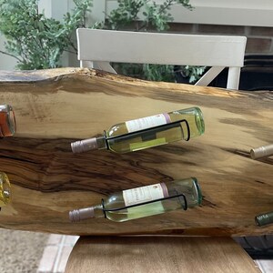 Wood slab wine rack best sale