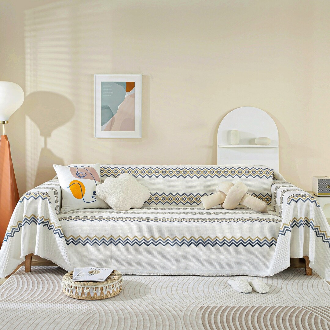 Boho Couch Covers, Large Size Cotton Sofa Cover, Sofa Covers Bohemian