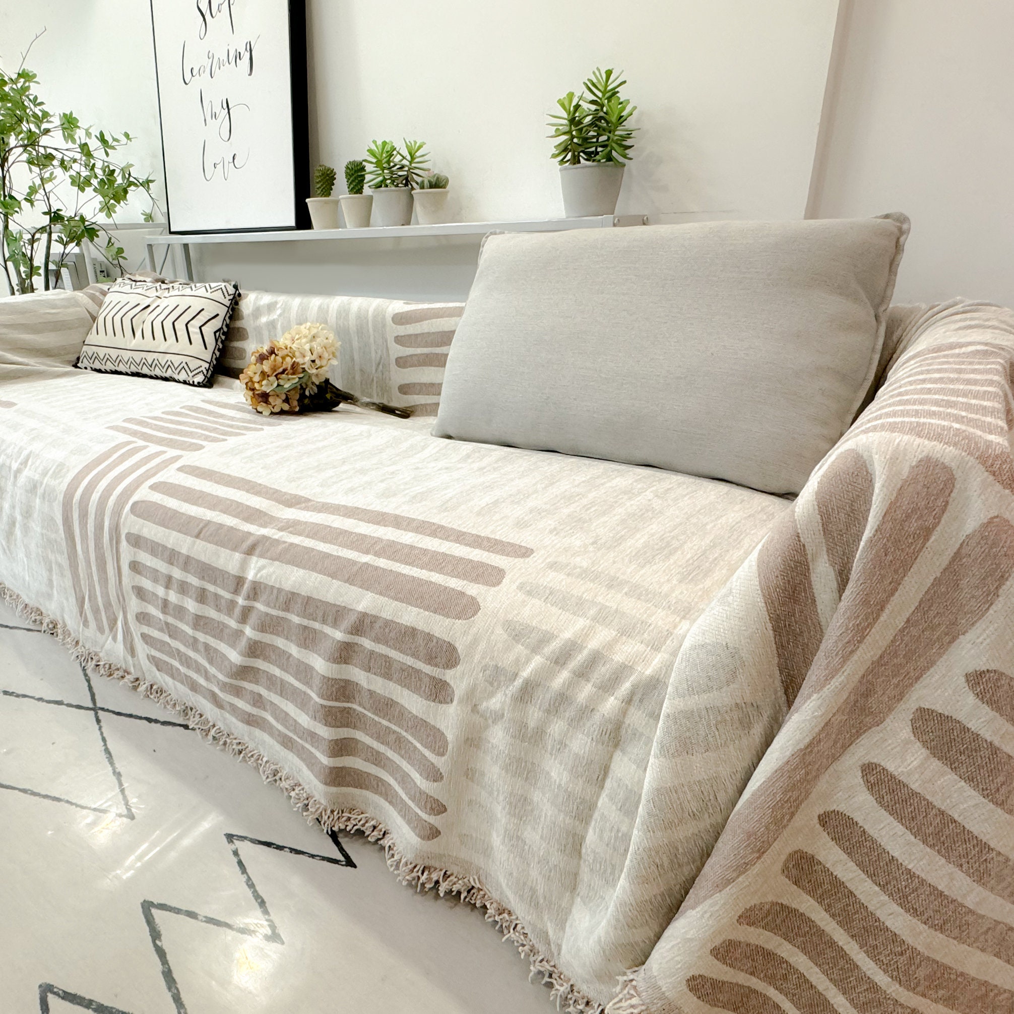 Boho Couch Covers, Large Size Cotton Sofa Cover, Sofa Covers Boho Couch Covers, Large Size Cotton Sofa Cover, Sofa Covers