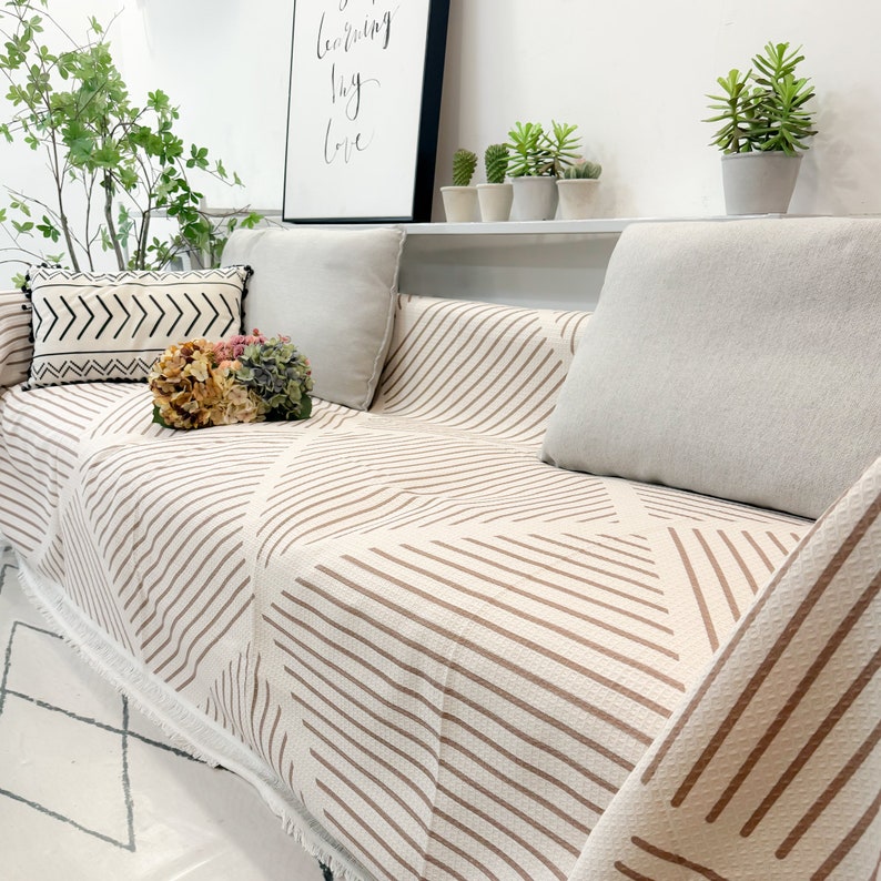 Boho Couch Covers, Large Size Cotton Sofa Cover, Sofa Covers Bohemian