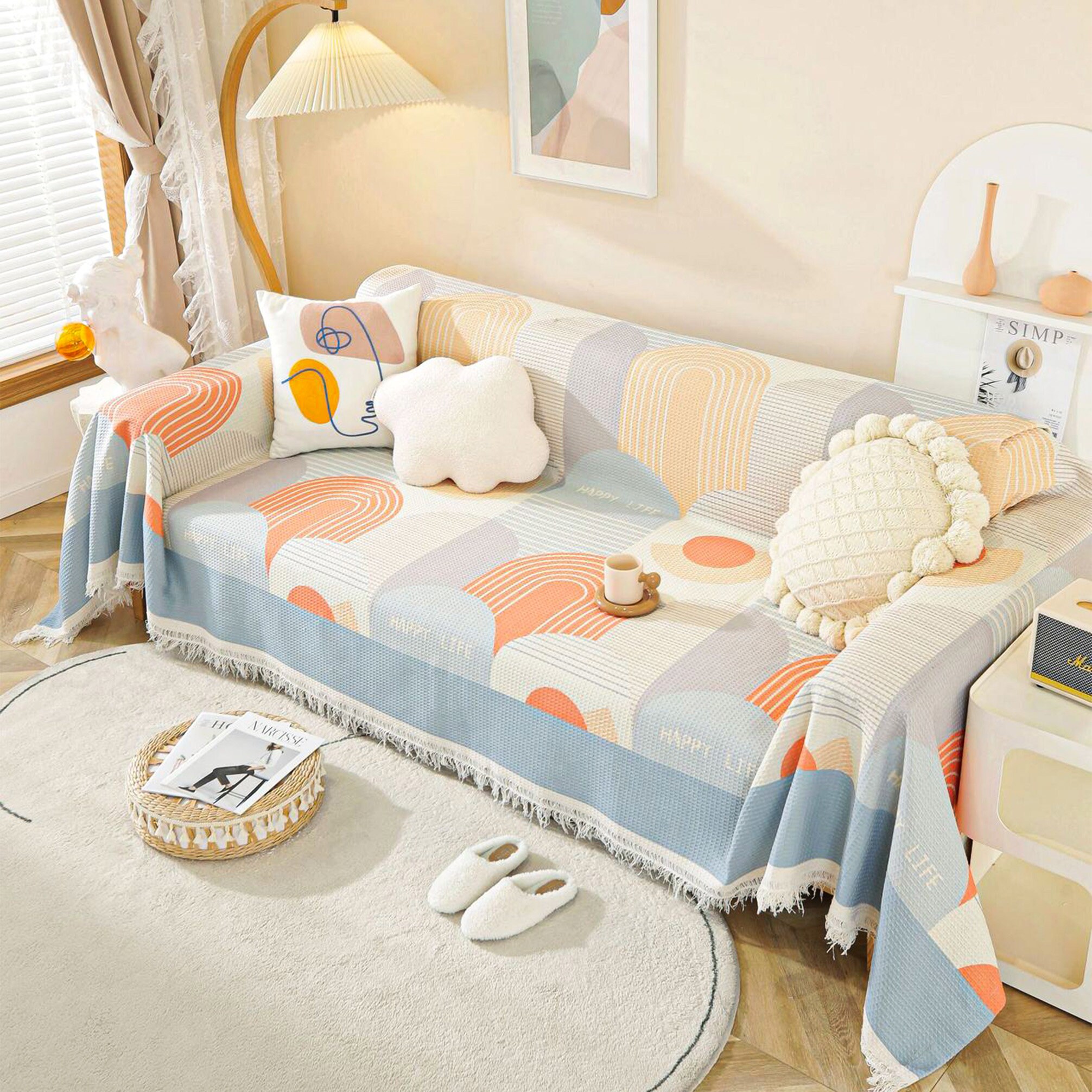 Vintage Boho Couch Covers Large Size Cotton Sofa Cover Sofa Etsy