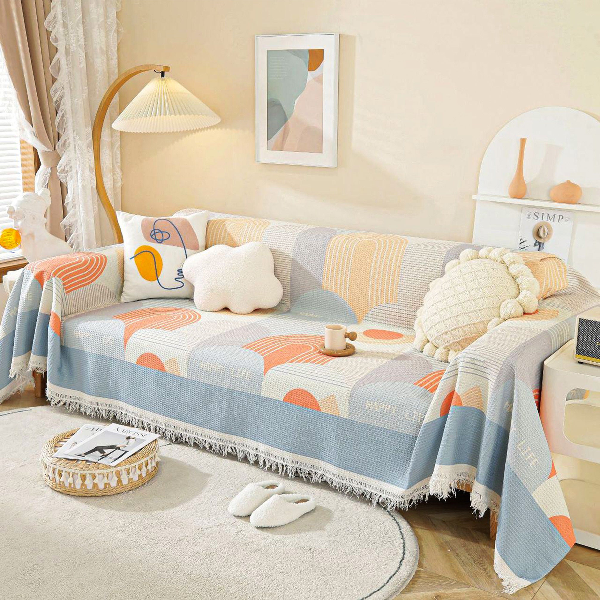 Vintage Boho Couch Covers Large Size Cotton Sofa Cover Sofa Etsy