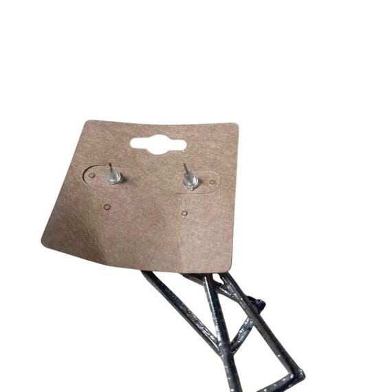 Sparkling Rhinestone Triangle Dangle Earrings Sil… - image 4