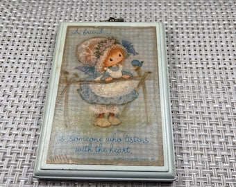 Vtg 1972 Hallmark Plaque MARY HAMILTON "A Friend...Listens With the Heart" EUC!!