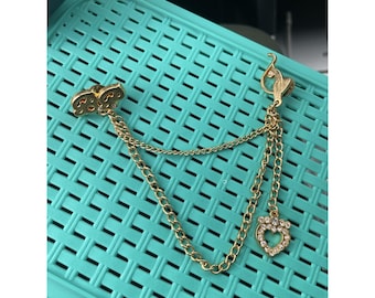 Baby Phat Gold Tone Layered Brooch Vintage