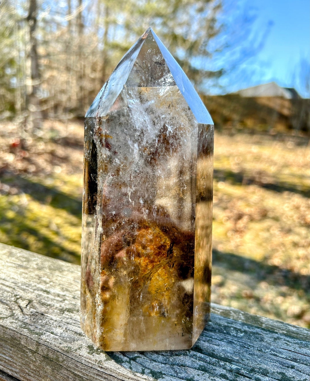 RARE Garden Quartz Tower Point Lodalite Ghost Phantom Quartz Etsy