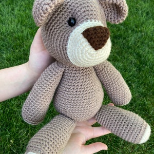Bear handmade crochet stuffed animal, cute stuffed animal, baby shower gift, special toy, keepsake, perfect baby gift
