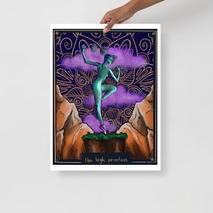 Tarotprint van de hogepriesteres
