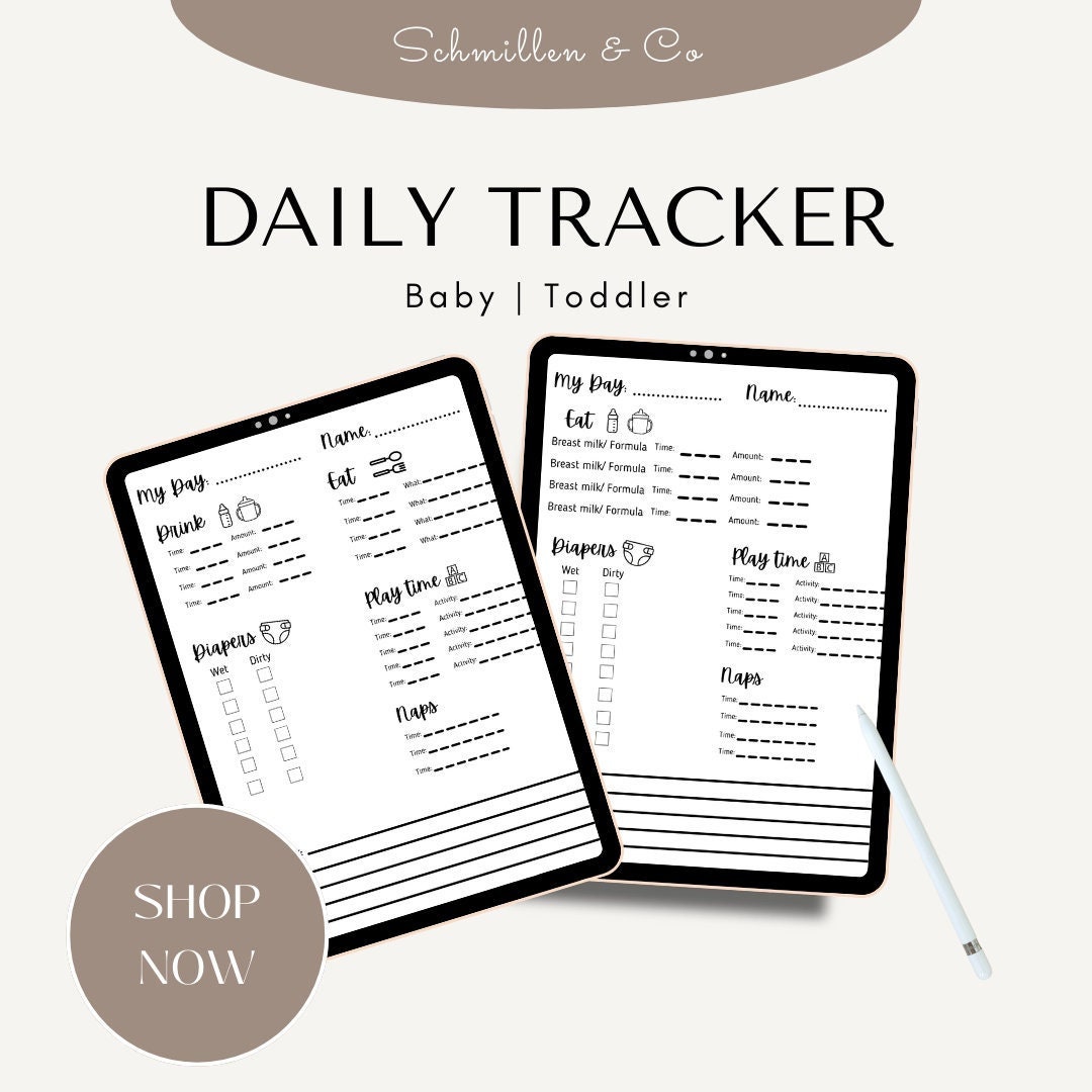 Daily Tracker | Baby | Toddler | Digital Download - Etsy