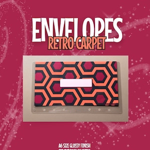 Retro Carpet Cash Envelope A6 Laminated Custom Categories