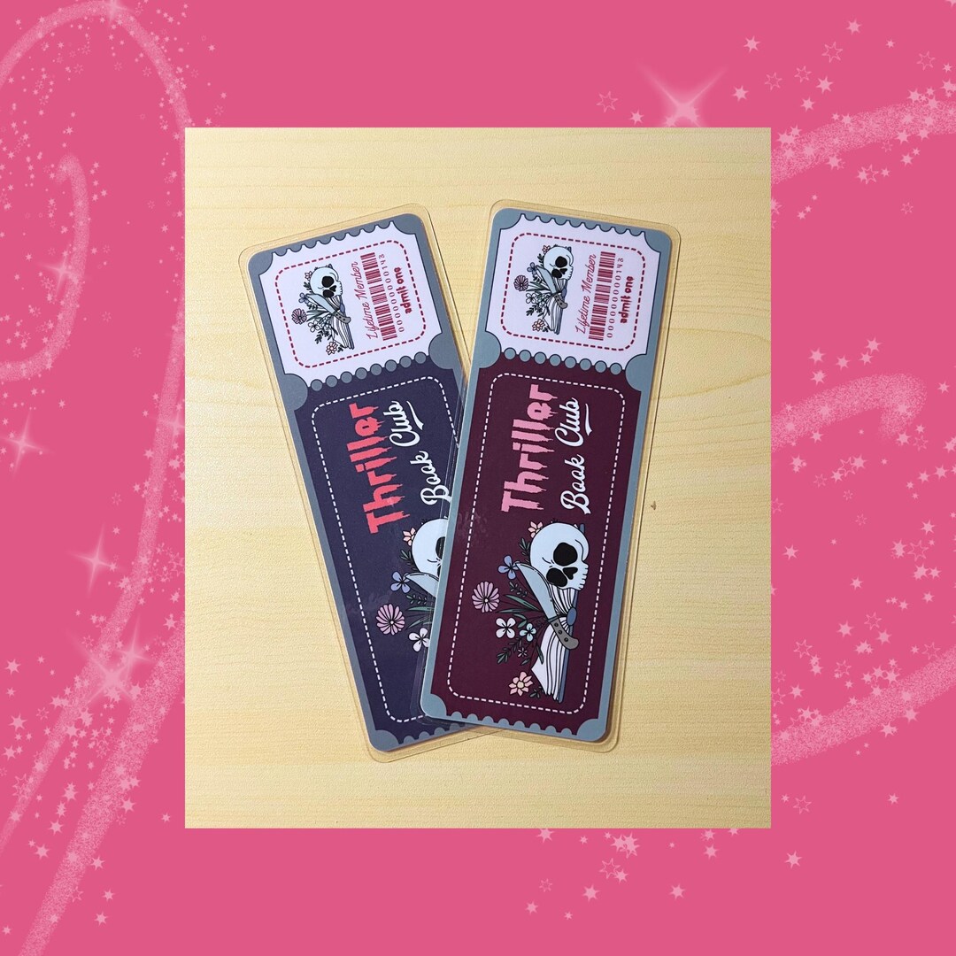 Thriller Book Club Spooky Bookmarks Laminated Etsy UK