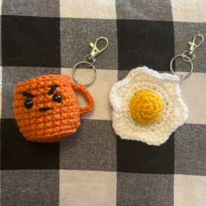Coffee and Egg Keychains