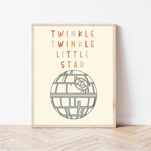 Twinkle Twinkle Little Star | Star Wars | Nursery | Death Star Kids Bedroom | Star Wars Wall Art | Printable | School | Daycare | Teacher
