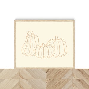 Kürbisse Dekor Print | Herbst Herbst Zeichen |Kürbis Kürbis Zeichen Printable | Herbst Wand Kunst Download | Niedliche Kürbisse