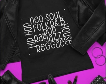 Music Genre tshirt, music tshirt, music lover gift, music lovers, Graphic T-shirt