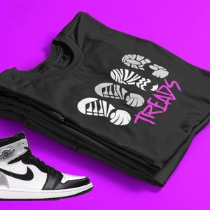 Treads Tshirt, Female sneakerhead shirt, female sneakerhead, silver top Jordan t-shirt, sneaker lover gift, silver toe Jordan shirt