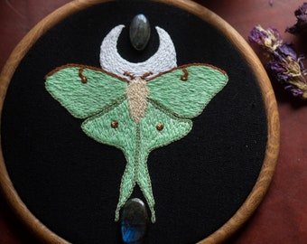 Luna Moth Embroidery