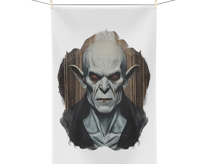 Horror alternative goth Microfiber Tea Towel