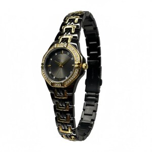 Pulsar ladies black and gold tone dress watch NEW BATTERY Pulsar Watch Women Gold Stainless Steel Water Res Battery  main image 2