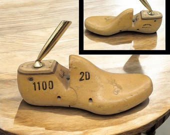 Wooden Shoe Pen Holder Vintage Shoe Form Kremtler Bros United Last Co USA Decor