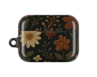 Botanical AirPod Case, Floral Earbud Cover, Nature-Inspired Accessory, Gift for Her, Travel Essential, Handmade Tech Case