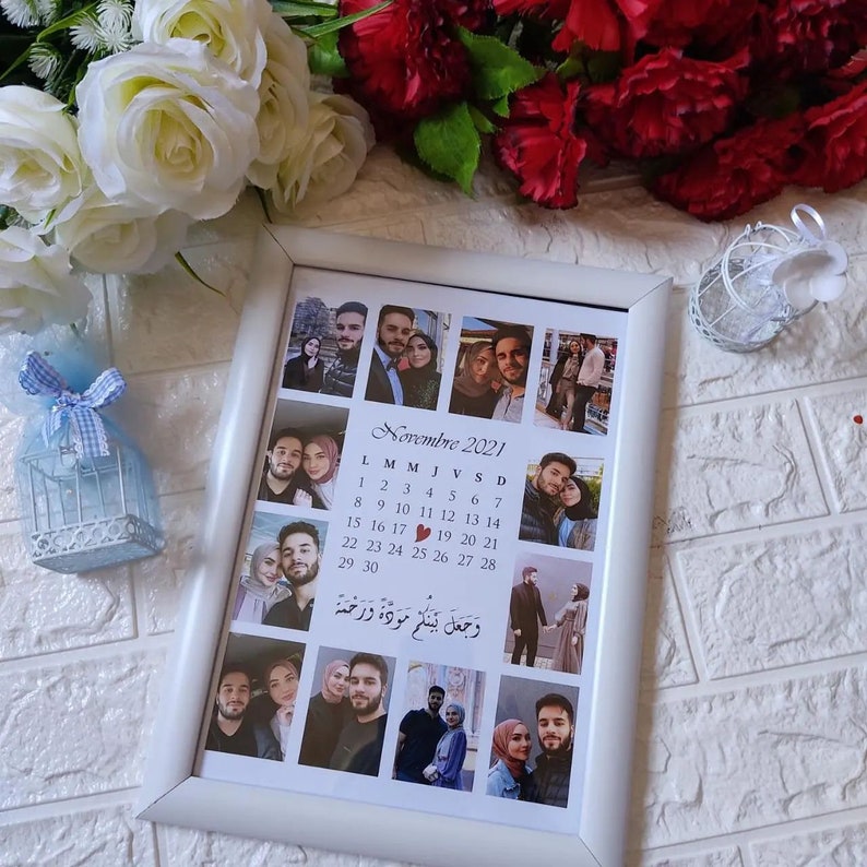 Cadre Personnalisé Couple Date De Rencontre Cadeau Couple Cadeau Saint ...