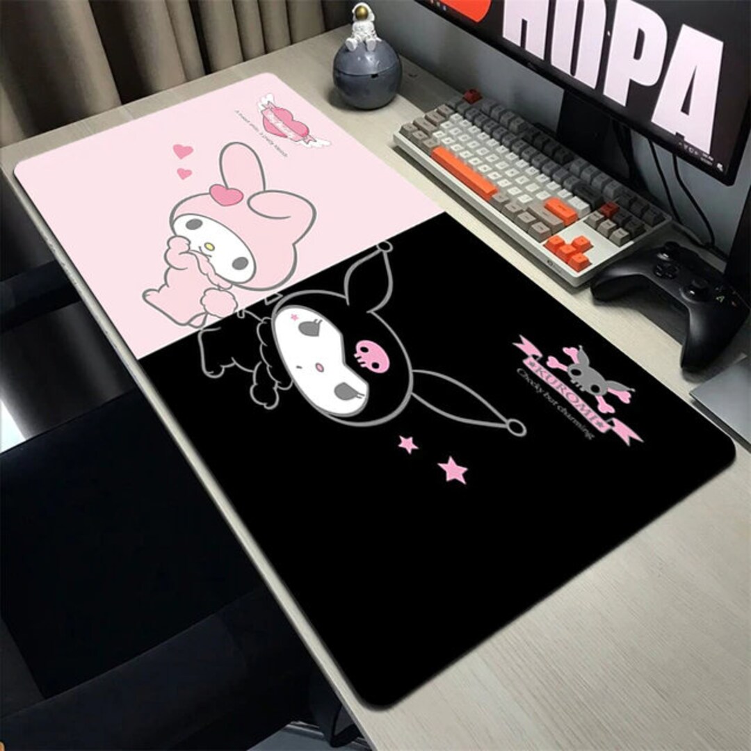 My Melody and Kuromi Mouse Pad Kawaii Gaming Mouse Cute Gaming Etsy
