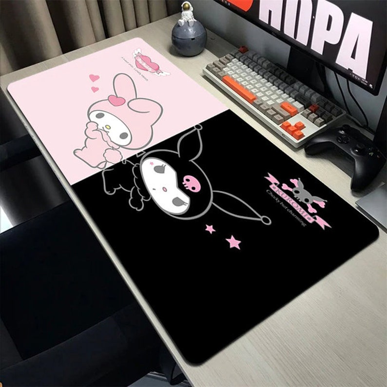 My Melody and Kuromi Mouse Pad Kawaii Gaming Mouse Cute Gaming Etsy