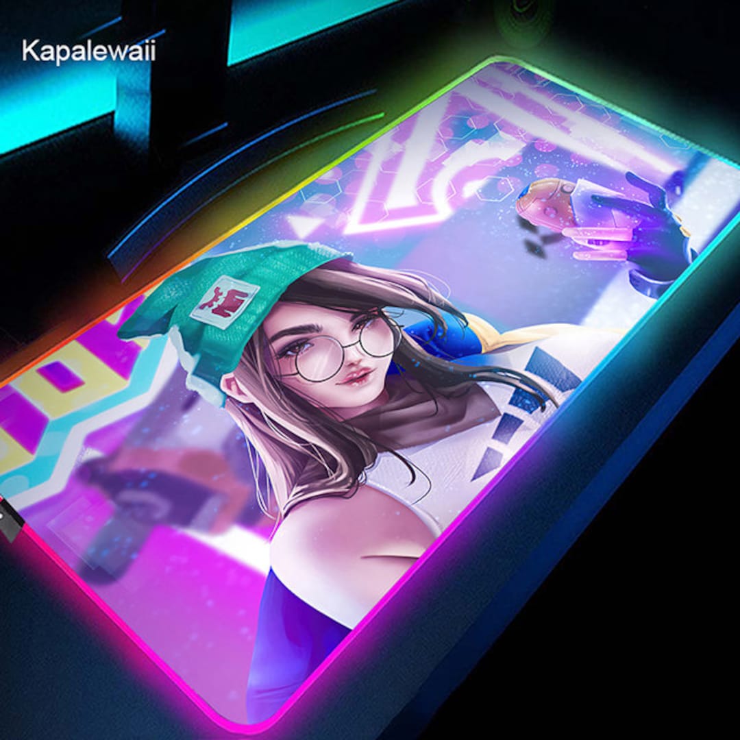 Valorant RGB Gaming Mouse Pad Valorant Led Gaming Desk Mat Etsy