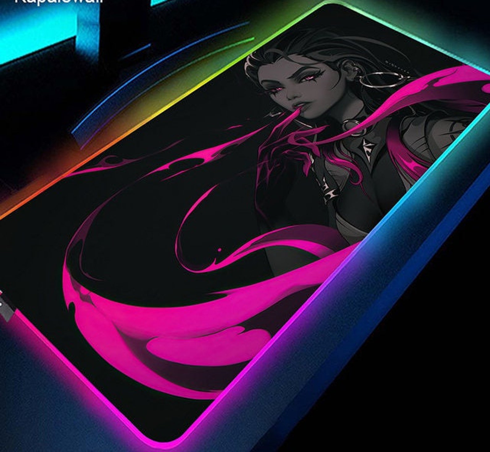 Valorant RGB Gaming Mouse Pad Valorant Led Gaming Desk Mat Etsy