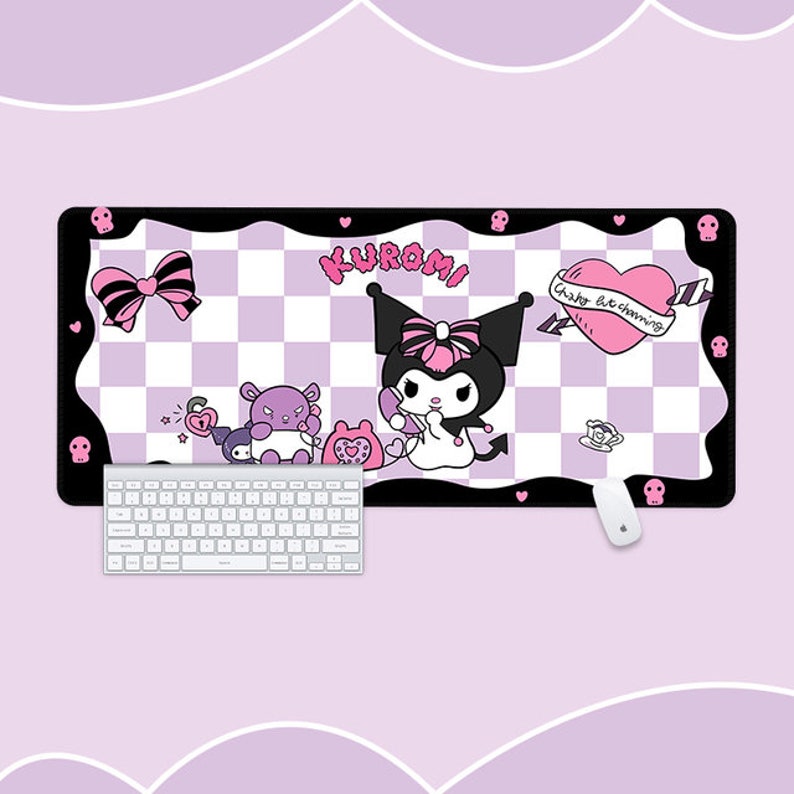 My Melody and Kuromi Mouse Pad Kawaii Gaming Mouse Cute Gaming Etsy