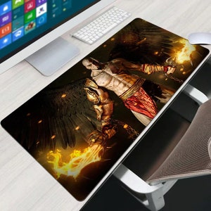 Gaming God of War Ragnarok Large Mouse Pad Kratos Atreus Mousepad