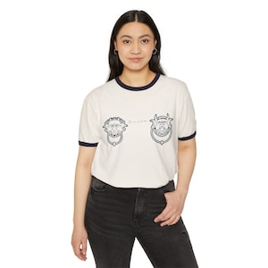 The Labyrinth Door Knocker Unisex Cotton Ringer T-Shirt - It's Very Rude to Stare Ringer Tee Shirt - Funny Labyrinth Quote Tee