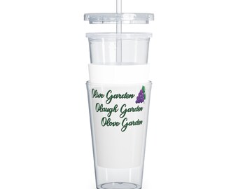 Olive Olaugh Olove Garden プラスチックタンブラー（ストロー付き