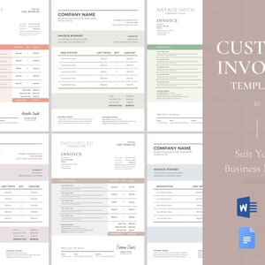 Custom Invoice Template, invoice word template, invoice template google sheets, invoice excel word, invoice for google doc