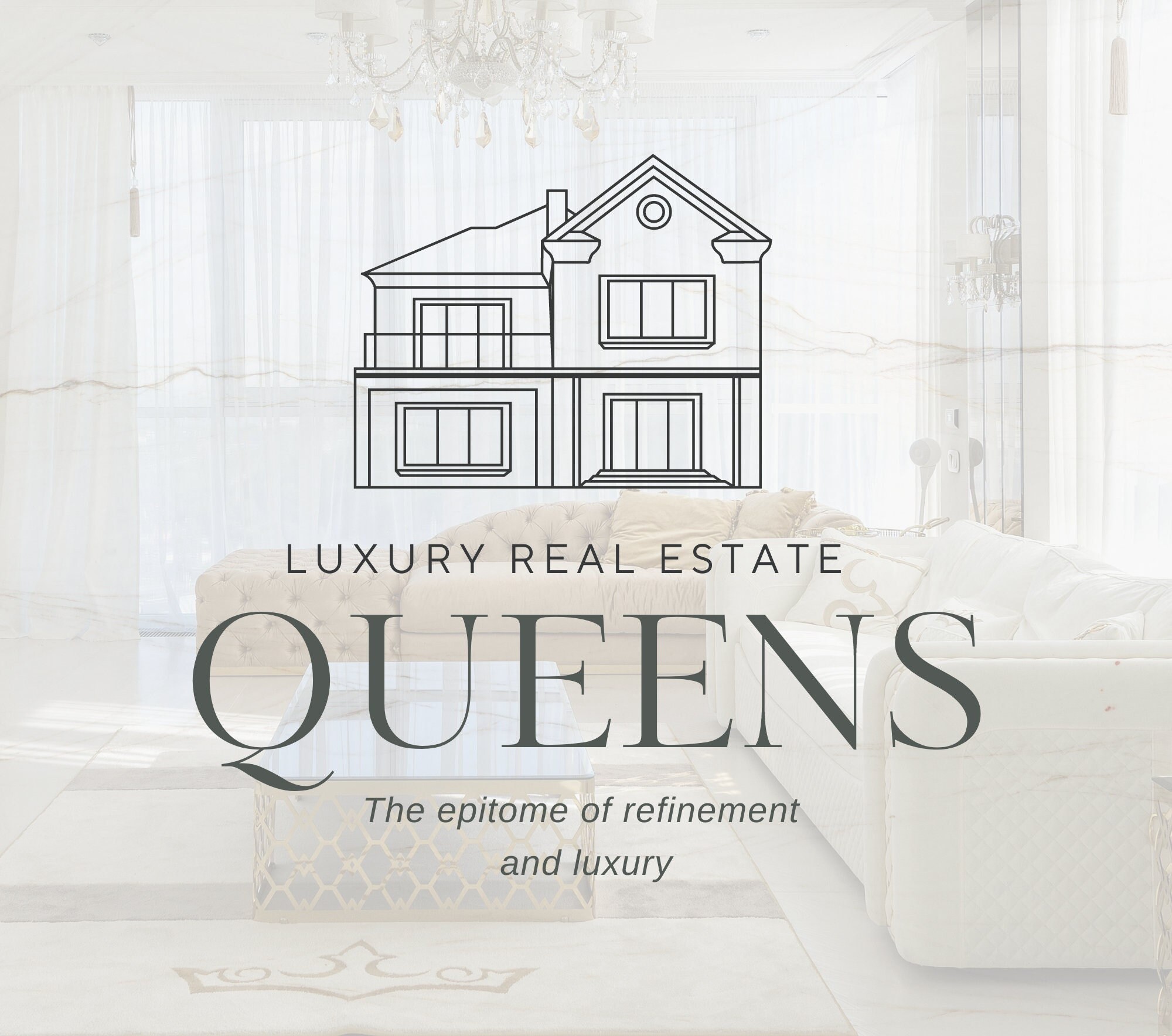 Luxury Real Estate Logo, Canva Template, Branding Kit, Elegant Logo ...