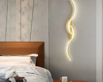 100CM OR GOLD Applique Murale LED Design Moderne 3 éclairages variateur télécommande fournie