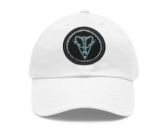 Dad Hat with Leather Patch (Round)