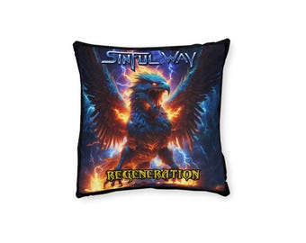 Fiery Phoenix Regeneration Square Pillow | Sinful Way Album Art