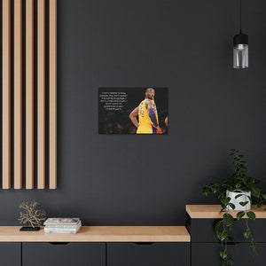 Canvas Gallery Wraps Wall Art Motivational Kobe Bryant Inspiration Los Angeles Lakers Hanging Wall Design