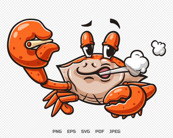 crab smoking cigarette gif The epidemic Smoking Crab, Cartoon Mascot Illustration