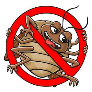 Pest Control cartoon mascot illustration design character vector
