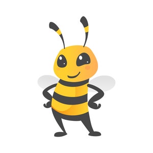 Biene Cartoon Maskottchen Illustration Design Charakter