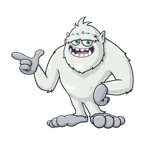 Yeti Charakter Maskottchen Design